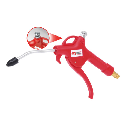 KS Tools Druckluft-Ausblaspistole mit Durchflussregulierung