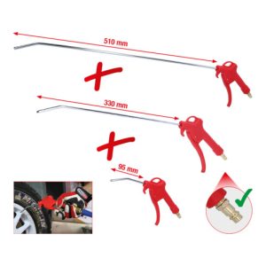 KS Tools Druckluft-Ausblaspistolen-Satz 95-510mm 3-teilig KS Tools Druckluft-Ausblaspistolen-Satz 95-510mm 3-teilig