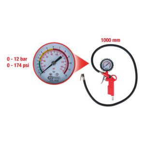 KS Tools Druckluft-Reifenfüllmesser, 0-12bar KS Tools Druckluft-Reifenfüllmesser, 0-12bar
