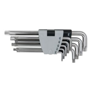 KS Tools EDELSTAHL TX-Winkelstiftschlüssel mit Bohrung, lang, 9-teilig KS Tools EDELSTAHL TX-Winkelstiftschlüssel mit Bohrung, lang, 9-teilig