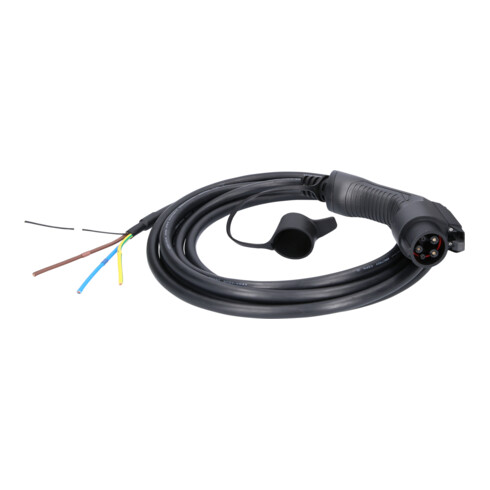 KS Tools efuturo Ladekabel gerade, 1 Phase, bis zu 7,4 kW, 32 A, 230 V, Mode 3, 5 Meter, Typ 1