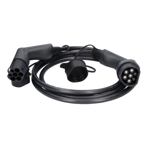 KS Tools efuturo Ladekabel gerade, Typ 2 auf Typ 2 Stecker, 3 Phasen, bis zu 11 kW, 16 A, 400 V, Mode 3, 3 Meter