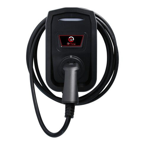 KS Tools efuturo Wallbox mit Typ 2 Ladekabel, 1 Phase, bis zu 7,4 kW, 32 A, 230 V, Mode 3, ohne RFID Zugangskontrolle, mit Stromzähler