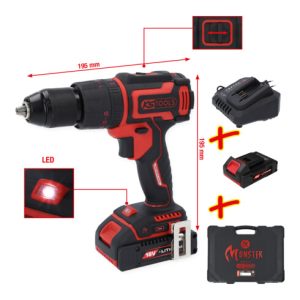 KS Tools eMONSTER Brushless-Akku-Schlag-Bohr-Schrauber-Satz, 4-tlg KS Tools eMONSTER Brushless-Akku-Schlag-Bohr-Schrauber-Satz, 4-tlg