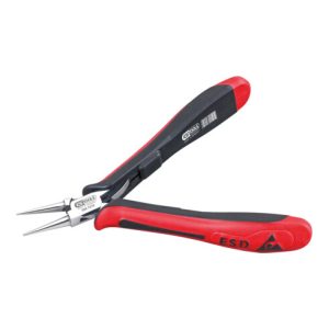 KS Tools ESD Rundzange, gerade, ohne Hieb, 130mm