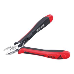 KS Tools ESD Seitenschneider, 125mm ovaler Kopf mit feiner Wate