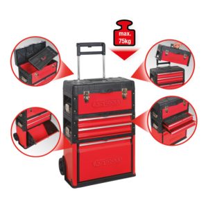 KS Tools Fahrbarer Kunststoff-Stahlblech-Werkzeugkasten KS Tools Fahrbarer Kunststoff-Stahlblech-Werkzeugkasten