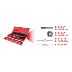 KS Tools HSS Gewindeschneidwerkzeug-Satz, 54-teilig KS Tools HSS Gewindeschneidwerkzeug-Satz, 54-teilig