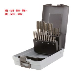 KS Tools HSS Handgewindebohrer-Satz M, Kunststoffkassette 21-teiligM3-M12