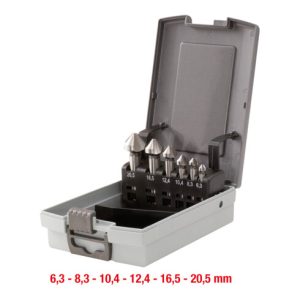 KS Tools HSS Kegel- und Entgratsenker-Satz, Kunststoffkassette 6-teilig KS Tools HSS Kegel- und Entgratsenker-Satz, Kunststoffkassette 6-teilig