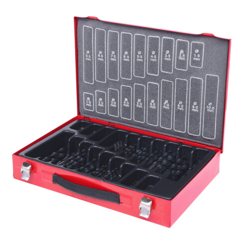 KS Tools HSS-R Spiralbohrer-Satz, 170-teilig, 1-10mm