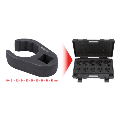 KS Tools Leitungsschlüssel-Satz, SW 19-46 mm, 10-tlg.