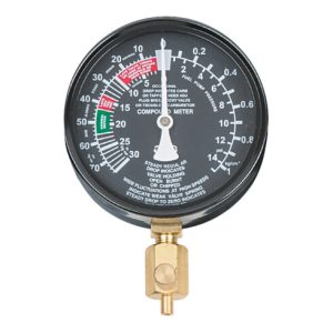 KS Tools Manometer Ø 92mm auf Platte montiert