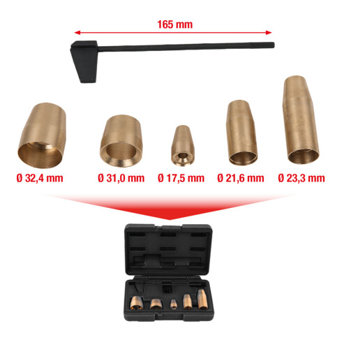 KS Tools Montagehülsen-Satz Pumpe-Düse, 6-teilig