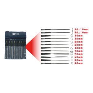 KS Tools Nadelfeilen-Satz mit Kunststoffheft, 12-teilig KS Tools Nadelfeilen-Satz mit Kunststoffheft, 12-teilig