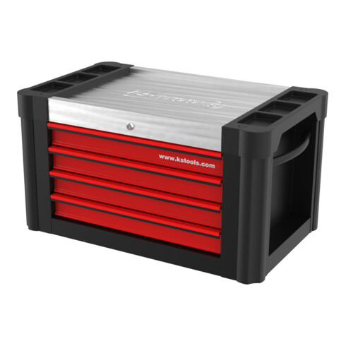 KS Tools PERFORMANCEplus P10TC SCHWARZ/ROT Werkstattwagenaufsatz mit 4 Schubladen