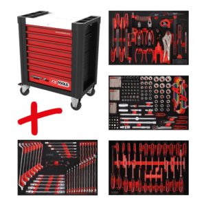 KS Tools Performanceplus Werkstattwagen-Satz P10 mit 241 Werkzeugen für 4 Schubladen KS Tools Performanceplus Werkstattwagen-Satz P10 mit 241 Werkzeugen für 4 Schubladen