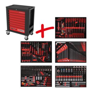 KS Tools Performanceplus Werkstattwagen-Satz P15 mit 299 Werkzeugen für 5 Schubladen KS Tools Performanceplus Werkstattwagen-Satz P15 mit 299 Werkzeugen für 5 Schubladen
