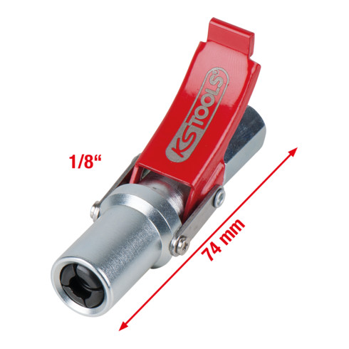 KS Tools Quick-Lock Schnellkupplung für Fettpressen, 1/8"