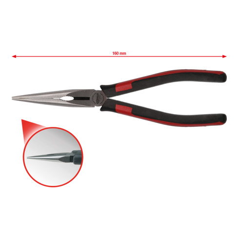 KS Tools SlimPOWER Flachrundzange, 160 mm