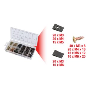 KS Tools Sortiment Karosseriemuttern& Schrauben, 170-teilig