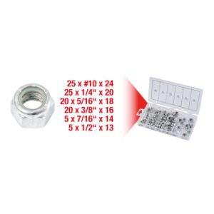 KS Tools Sortiment Muttern, selbstsichernd, UNC, 100-teilig KS Tools Sortiment Muttern, selbstsichernd, UNC, 100-teilig