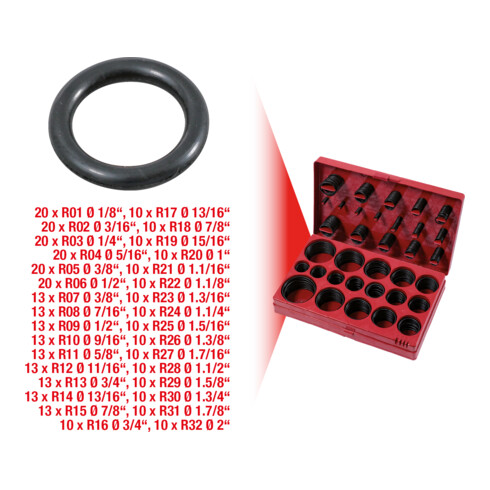 KS Tools Sortiment O-Ringe,SAE,407-teilig