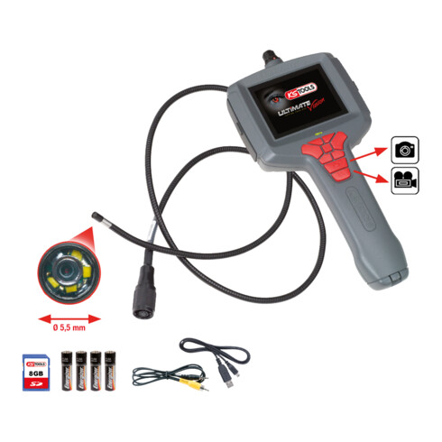KS Tools ULTIMATEvision MASTER Videoskop-Satz,6-teilig,halbstarr 1m,Ø5,5mm 550.7055