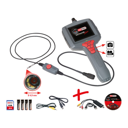 KS Tools ULTIMATEvision MASTER Videoskop-Satz Ø 4,9 mm mit Videograbber 550.7149
