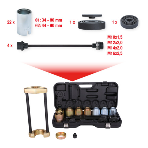 KS Tools Universal-Presswerkzeug-Satz für Achsteile, 38-tlg.