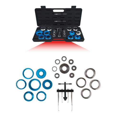 KS Tools Wellendichtring und Simmerring Montagewerkzeug-Satz, 24-tlg.