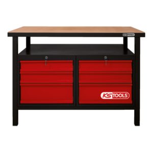 KS Tools Werkbank mit 6 Schubladen, H840xB1200xT600mm KS Tools Werkbank mit 6 Schubladen, H840xB1200xT600mm