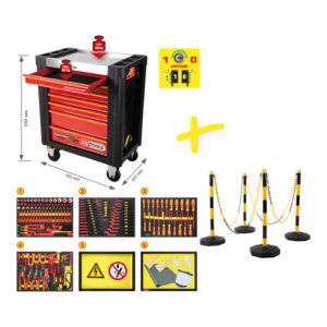 KS Tools Werkstattwagen PERFORMANCEplus e10 mit isolierten Werkzeugen für Hybrid- und Elektrofahrzeuge, 164 tlg. KS Tools Werkstattwagen PERFORMANCEplus e10 mit isolierten Werkzeugen für Hybrid- und Elektrofahrzeuge, 164 tlg.