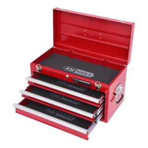 KS Tools Werkzeugtruhe mit 3 Schubladen-rot, L508xH255xB303mm