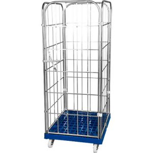 Kunststoff-Rollplatte mit 2 Seitengittern, 1 Rückwand, 1 Vorderwand, einzianblau RAL 5010 Kunststoff-Rollplatte mit 2 Seitengittern, 1 Rückwand, 1 Vorderwand, einzianblau RAL 5010