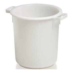 Kunststoffbehälter rd.40l HD-PE weiß D420xH445mm m.Außengriff CRAEMER