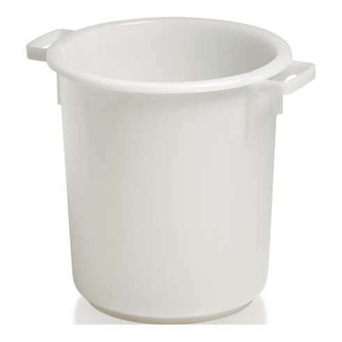Kunststoffbehälter rd.40l HD-PE weiß D420xH445mm m.Außengriff CRAEMER