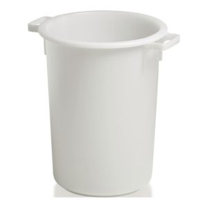Kunststoffbehälter rd.50l HD-PE weiß D420xH540mm m.Außengriff CRAEMER