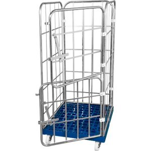 Kunststoffrollplatte mit 2 Seitengittern, enzianblau RAL5010 Kunststoffrollplatte mit 2 Seitengittern, enzianblau RAL5010
