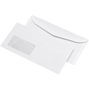 Kuvertierumschläge 114 x 229 mm DIN lang Offset weiss, 1000 Stück, mit Fenster Kuvertierumschläge 114 x 229 mm DIN lang Offset weiss, 1000 Stück, mit Fenster