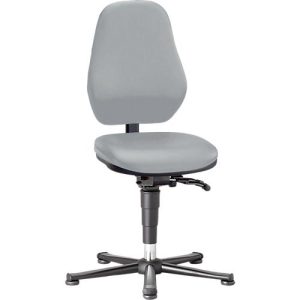 Labordrehstuhl Basic 9135, mit Gleitern, Kunstleder, Stamskin Top grau Labordrehstuhl Basic 9135, mit Gleitern, Kunstleder, Stamskin Top grau
