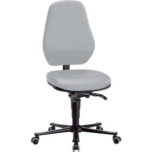 Labordrehstuhl Basic, mit Rollen, Kunstleder, Stamskin Top grau Labordrehstuhl Basic, mit Rollen, Kunstleder, Stamskin Top grau