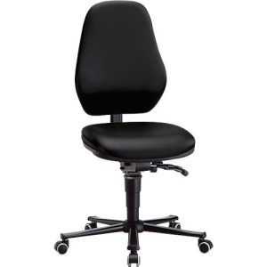 Labordrehstuhl Basic, mit Rollen, Kunstleder, Stamskin Top schwarz Labordrehstuhl Basic, mit Rollen, Kunstleder, Stamskin Top schwarz