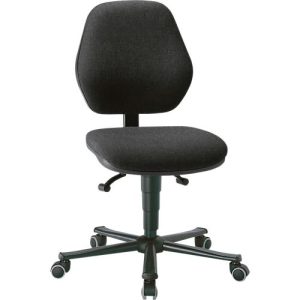 Labordrehstuhl LEANOS 9133, mit Rollen, Stoffpolster, Duotec schwarz meliert Labordrehstuhl LEANOS 9133, mit Rollen, Stoffpolster, Duotec schwarz meliert