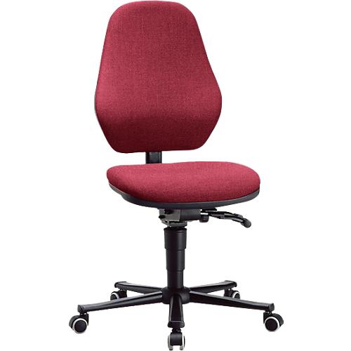 Labordrehstuhl LEANOS 9138, Stoffpolster, Duotec rot