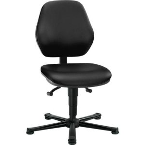 Laborstuhl Basic, Kunstleder, Stamskin Top schwarz Laborstuhl Basic, Kunstleder, Stamskin Top schwarz