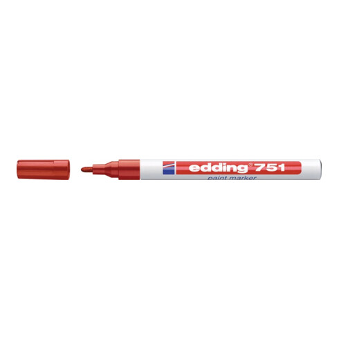 Lackmarker 751 rot Strich-B.1-2mm Rundspitze EDDING
