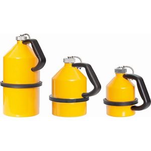 Lagerkanne, Stahlblech, gelb, 2 l, Ø 158 x H 226 mm, Schraubverschluss Lagerkanne, Stahlblech, gelb, 2 l, Ø 158 x H 226 mm, Schraubverschluss