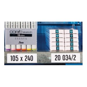 Lagerschild B30xL100 mm magnetisch weiß Stärke 0,6 mm MAGNETOPLAN