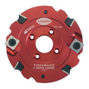 Lamello Nutfräser, HW, 100 x 8 x 22, Z4+V4, WS, NL rot eloxiert, für Clamex S Lamello Nutfräser, HW, 100 x 8 x 22, Z4+V4, WS, NL rot eloxiert, für Clamex S